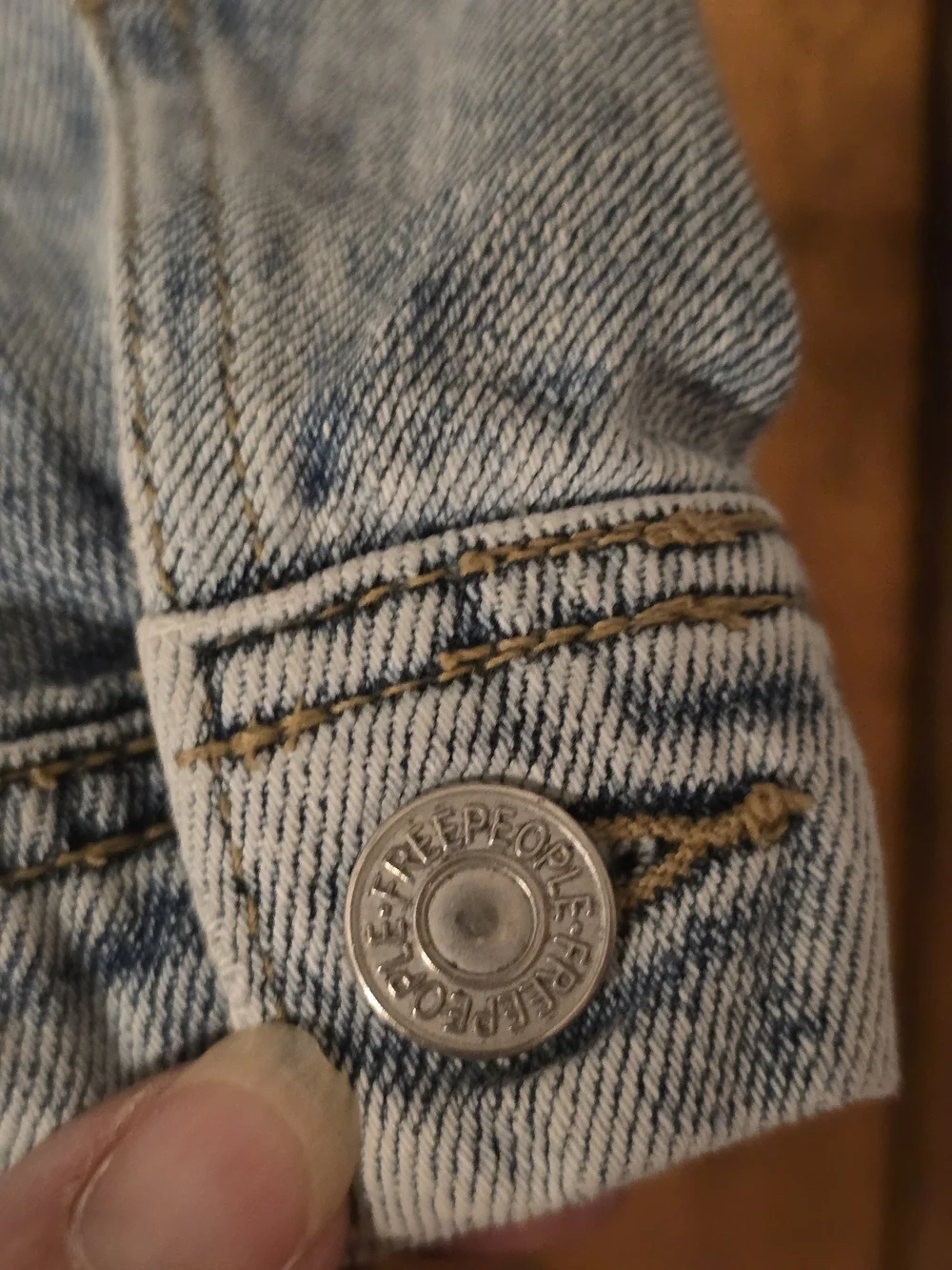 O Free People Womens Light Blue Denim Jacket Size Small